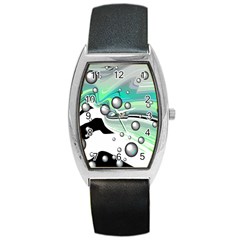 Small And Big Bubbles Barrel Style Metal Watch