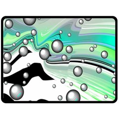 Small And Big Bubbles Double Sided Fleece Blanket (Large) 