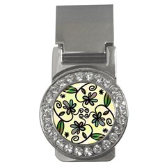 Completely Seamless Tileable Doodle Flower Art Money Clips (cz)  by Nexatart