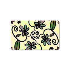 Completely Seamless Tileable Doodle Flower Art Magnet (name Card) by Nexatart