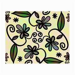 Completely Seamless Tileable Doodle Flower Art Small Glasses Cloth by Nexatart