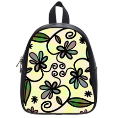 Completely Seamless Tileable Doodle Flower Art School Bags (small) 