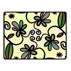 Completely Seamless Tileable Doodle Flower Art Fleece Blanket (small) by Nexatart