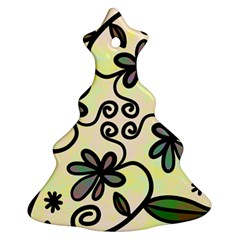 Completely Seamless Tileable Doodle Flower Art Ornament (christmas Tree) 