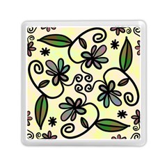 Completely Seamless Tileable Doodle Flower Art Memory Card Reader (square)  by Nexatart