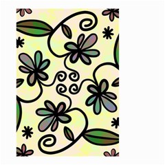 Completely Seamless Tileable Doodle Flower Art Small Garden Flag (two Sides) by Nexatart