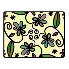 Completely Seamless Tileable Doodle Flower Art Double Sided Fleece Blanket (small)  by Nexatart