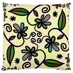 Completely Seamless Tileable Doodle Flower Art Standard Flano Cushion Case (one Side) by Nexatart