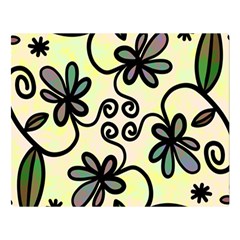 Completely Seamless Tileable Doodle Flower Art Double Sided Flano Blanket (large)  by Nexatart