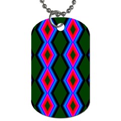 Quadrate Repetition Abstract Pattern Dog Tag (one Side) by Nexatart