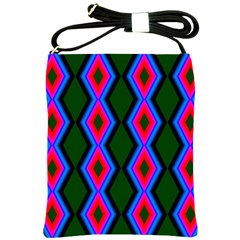 Quadrate Repetition Abstract Pattern Shoulder Sling Bags by Nexatart