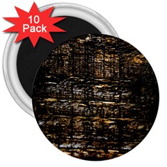 Wood Texture Dark Background Pattern 3  Magnets (10 Pack) 