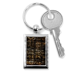 Wood Texture Dark Background Pattern Key Chains (rectangle)  by Nexatart