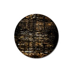 Wood Texture Dark Background Pattern Magnet 3  (round) by Nexatart