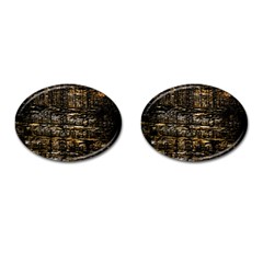 Wood Texture Dark Background Pattern Cufflinks (oval) by Nexatart