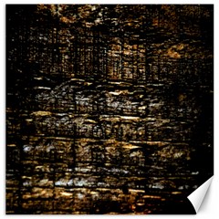 Wood Texture Dark Background Pattern Canvas 16  X 16   by Nexatart