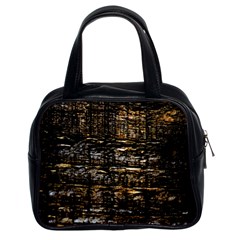 Wood Texture Dark Background Pattern Classic Handbags (2 Sides) by Nexatart