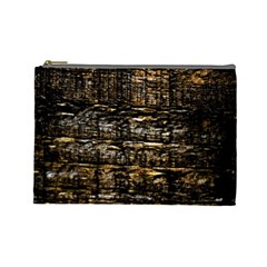 Wood Texture Dark Background Pattern Cosmetic Bag (large)  by Nexatart