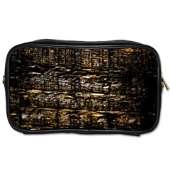 Wood Texture Dark Background Pattern Toiletries Bags 2-side by Nexatart