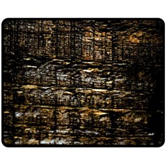 Wood Texture Dark Background Pattern Fleece Blanket (medium)  by Nexatart