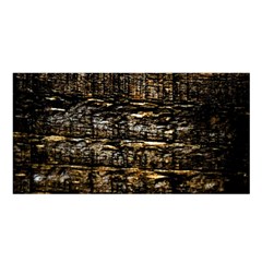 Wood Texture Dark Background Pattern Satin Shawl by Nexatart