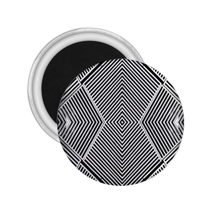 Black And White Line Abstract 2.25  Magnets