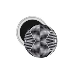 Black And White Line Abstract 1.75  Magnets