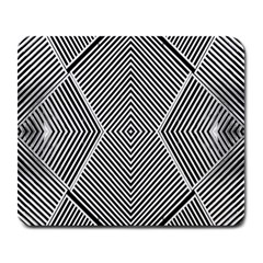 Black And White Line Abstract Large Mousepads by Nexatart