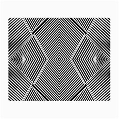 Black And White Line Abstract Small Glasses Cloth (2-side) by Nexatart