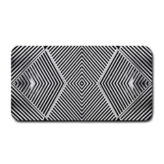 Black And White Line Abstract Medium Bar Mats