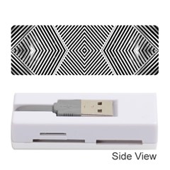 Black And White Line Abstract Memory Card Reader (stick)  by Nexatart