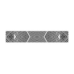 Black And White Line Abstract Flano Scarf (Mini)