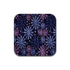 Pixel Pattern Colorful And Glittering Pixelated Rubber Coaster (square)  by Nexatart