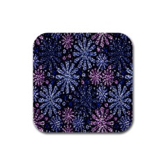 Pixel Pattern Colorful And Glittering Pixelated Rubber Square Coaster (4 Pack)  by Nexatart