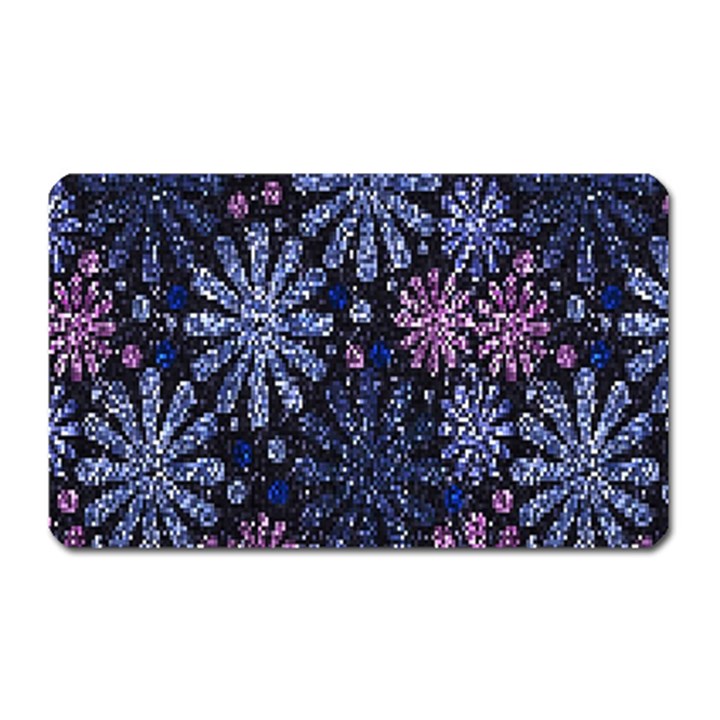 Pixel Pattern Colorful And Glittering Pixelated Magnet (Rectangular)