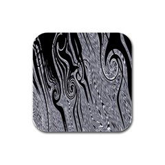 Abstract Swirling Pattern Background Wallpaper Rubber Square Coaster (4 Pack)  by Nexatart