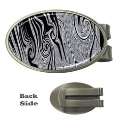 Abstract Swirling Pattern Background Wallpaper Money Clips (oval)  by Nexatart