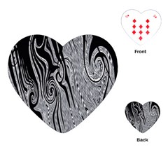 Abstract Swirling Pattern Background Wallpaper Playing Cards (heart)  by Nexatart