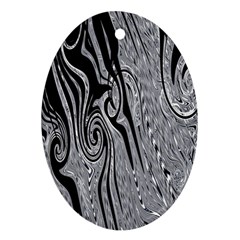 Abstract Swirling Pattern Background Wallpaper Oval Ornament (two Sides) by Nexatart