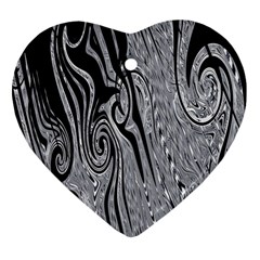 Abstract Swirling Pattern Background Wallpaper Heart Ornament (two Sides) by Nexatart