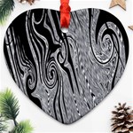 Abstract Swirling Pattern Background Wallpaper Heart Ornament (Two Sides) Back