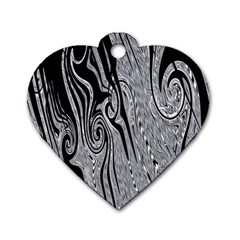 Abstract Swirling Pattern Background Wallpaper Dog Tag Heart (two Sides) by Nexatart