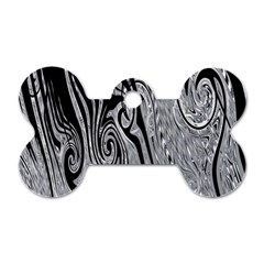 Abstract Swirling Pattern Background Wallpaper Dog Tag Bone (two Sides) by Nexatart