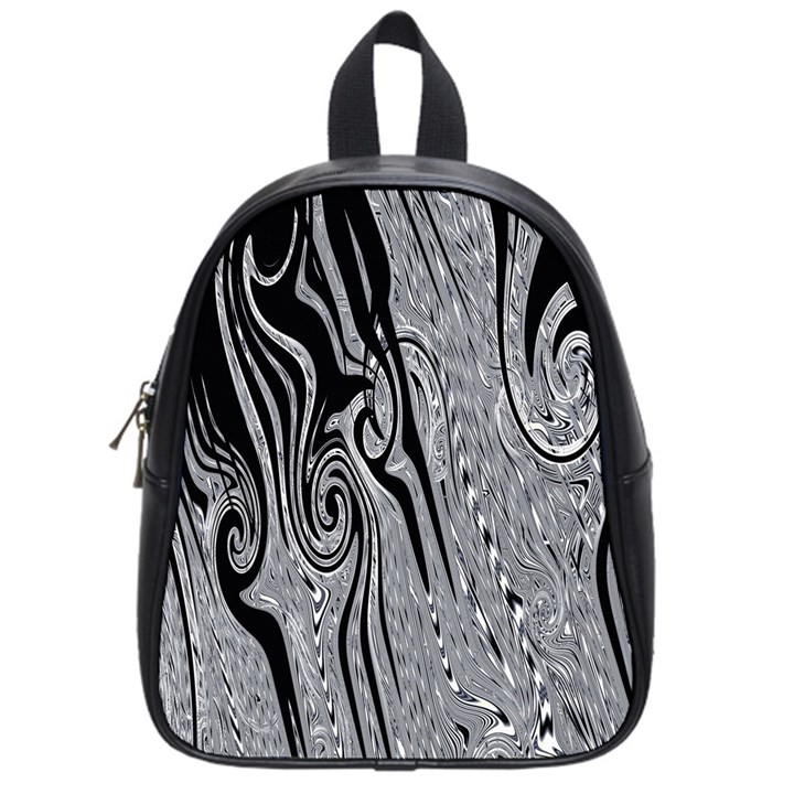 Abstract Swirling Pattern Background Wallpaper School Bags (Small) 