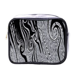 Abstract Swirling Pattern Background Wallpaper Mini Toiletries Bags by Nexatart