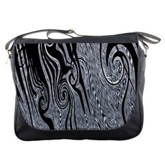 Abstract Swirling Pattern Background Wallpaper Messenger Bags by Nexatart