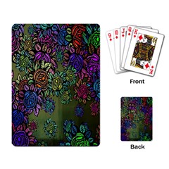 Grunge Rose Background Pattern Playing Card by Nexatart