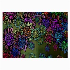 Grunge Rose Background Pattern Large Glasses Cloth by Nexatart