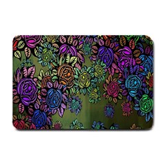 Grunge Rose Background Pattern Small Doormat  by Nexatart