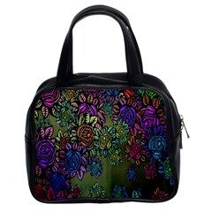 Grunge Rose Background Pattern Classic Handbags (2 Sides) by Nexatart